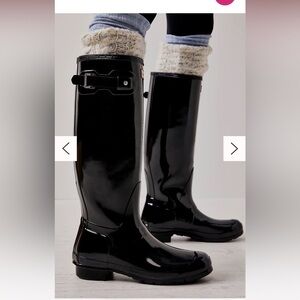 Hunter Boots, black, Women’s Size 6. Excellent condition